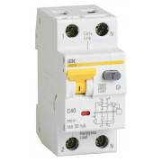 Автоматичний вимикач диференційного струму IEK АВДТ32 2P 25А 10мА хар-ка B тип A міні-фото