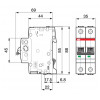 Автоматический выключатель ABB S202-C4 2P 4А тип C 6кА изображение 3 (габаритные размеры)