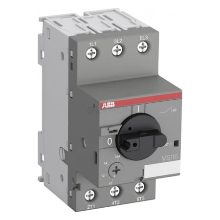 Автоматический выключатель защиты двигателя ABB MS116-16 Ir=10-16А (1SAM250000R1011) фото