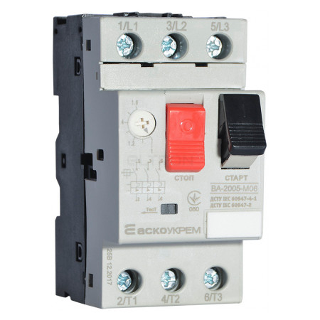 Автоматичний вимикач захисту двигуна АСКО-УКРЕМ ВА-2005 М06 1-1,6А (A0010050001) фото