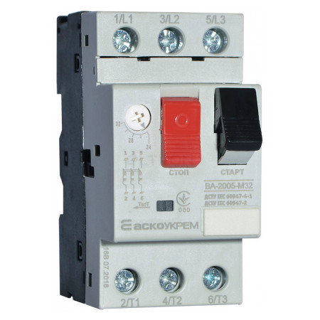 Автоматичний вимикач захисту двигуна АСКО-УКРЕМ ВА-2005 М32 24-32А (A0010050018) фото