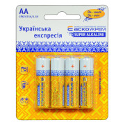 Батарейка лужна АСКО-УКРЕМ AА.LR6.BP4 (упаковка blister 4 шт.) міні-фото