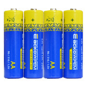 Батарейка сольова АСКО-УКРЕМ AА.R6.S4 (упаковка shrink 4 шт.) міні-фото