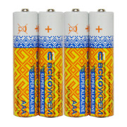 Батарейка лужна АСКО-УКРЕМ AАА.LR03.S4 (упаковка shrink 4 шт.) міні-фото
