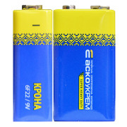 Батарейка сольова АСКО-УКРЕМ Крона.6F22.S1 (упаковка shrink 1 шт.) міні-фото