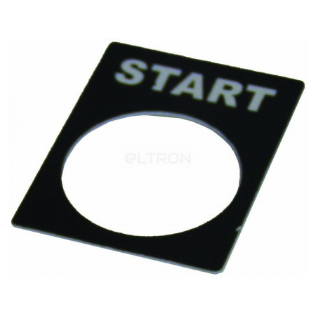 Табличка маркувальна АСКО-УКРЕМ «START» для кнопок ∅22 мм (A0140010068) фото