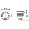 Кнопка АСКО-УКРЕМ TY 16-211A Scr металева 1НВ зображення 3 (габаритні розміри)