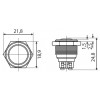 Кнопка АСКО-УКРЕМ TY 16-231A Scr металева 1НВ зображення 3 (габаритні розміри)
