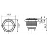 Кнопка АСКО-УКРЕМ TY 16-231P Pcb металева 1НВ зображення 3 (габаритні розміри)