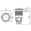 Кнопка АСКО-УКРЕМ TYJ 22-231 металлическая 1НО+1НЗ изображение 3 (габаритные размеры)