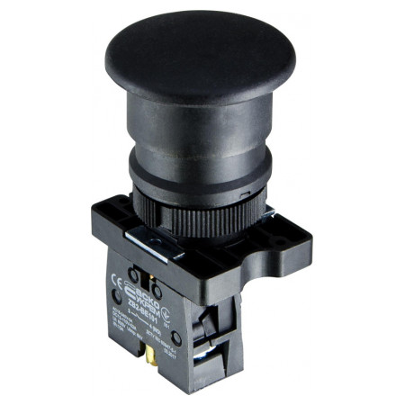 Кнопка АСКО-УКРЕМ LAY5-EC21 «грибок» (d 40 мм) «СТАРТ» чорна (A0140010190) фото