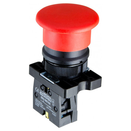 Кнопка АСКО-УКРЕМ LAY5-EC42 «грибок» (d 40 мм) «СТОП» червона (A0140010189) фото