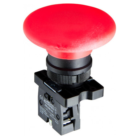Кнопка АСКО-УКРЕМ LAY5-ER42 «грибок» (d 60 мм) «СТОП» красная (A0140010192) фото