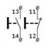 Кнопка АСКО-УКРЕМ LAY5-EL8325 двойная «СТАРТ/СТОП» изображение 3 (схема)