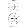 Кнопка АСКО-УКРЕМ TYJ 16-212 металлическая 2НО+2НЗ изображение 4 (схема)
