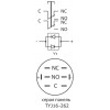 Кнопка АСКО-УКРЕМ TYJ 16-262 металлическая с подсветкой 2НО+2НЗ 220V красная изображение 4 (схема)