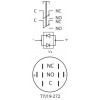 Кнопка АСКО-УКРЕМ TYJ 19-272 металева з підсвічуванням 2НВ+2НЗ 220V червона зображення 4 (схема)