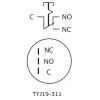 Кнопка АСКО-УКРЕМ TYJ 19-311 металева з фіксацією 1НВ+1НЗ зображення 4 (схема)