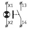 Кнопка АСКО-УКРЕМ XB2-BW3371 с подсветкой зеленая изображение 4 (схема)