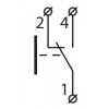 Кнопка АСКО-УКРЕМ XB2-ЕA155 «СТАРТ» жовта (1НВ+1НЗ) зображення 3 (схема)