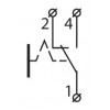 Кнопка АСКО-УКРЕМ XB2-EH125 «СТАРТ» чорна з фіксацією (1НВ+1НЗ) зображення 3 (схема)