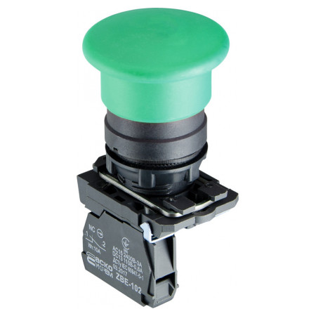 Кнопка АСКО-УКРЕМ TB5-AC31 «грибок» (d 40 мм) «СТАРТ» зеленая (A0140010178) фото