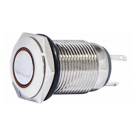 Кнопка АСКО-УКРЕМ TYJ 16-261 металлическая с подсветкой 1НО+1НЗ 220V красная (A0140010092) фото