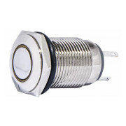 Кнопка АСКО-УКРЕМ TYJ 16-261 металлическая с подсветкой 1НО+1НЗ 220V желтая мини-фото