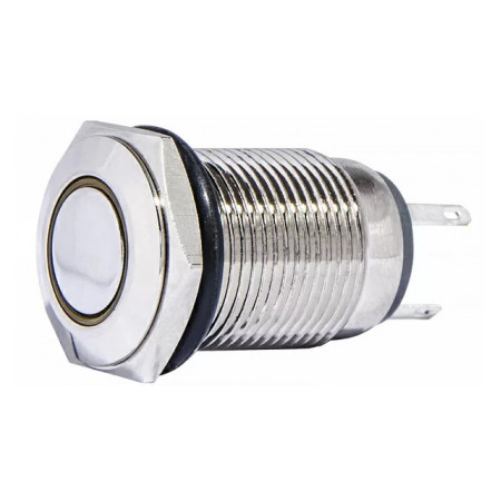 Кнопка АСКО-УКРЕМ TYJ 16-261 металлическая с подсветкой 1НО+1НЗ 220V желтая (A0140010094) фото