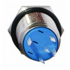 Кнопка АСКО-УКРЕМ TYJ 16-361 металлическая с подсветкой с фиксацией 1НО+1НЗ 220V желтая изображение 2