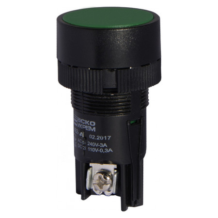 Кнопка АСКО-УКРЕМ XB2-EH135 «СТАРТ» зелена з фіксацією (1НВ+1НЗ) (A0140010041) фото