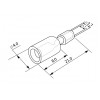 Коннектор цилиндрический в изоляции АСКО-УКРЕМ FRD 1.25-156 «мама» (упаковка 100 шт.) изображение 2 (габаритные размеры)