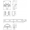 Реверс комплект АСКО-УКРЕМ для контакторів КМ-115, КМ-150 зображення 2 (габаритні розміри)