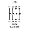 Дополнительный контакт АСКО-УКРЕМ ДК-04 (LA1-DN04) 4НЗ изображение 3 (схема)