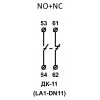 Додатковий контакт АСКО-УКРЕМ ДК-11 (LA1-DN11) 1НВ+1НЗ зображення 3 (схема)