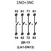 Додатковий контакт АСКО-УКРЕМ ДК-13 (LA1-DN13) 1НВ+3НЗ зображення 3 (схема)