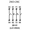 Дополнительный контакт АСКО-УКРЕМ ДК-22 (LA1-DN22) 2НО+2НЗ изображение 3 (схема)