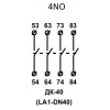 Дополнительный контакт АСКО-УКРЕМ ДК-40 (LA1-DN40) 4НО изображение 3 (схема)