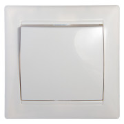 Выключатель АСКО-УКРЕМ BB10-1-0-Fr-W одноклавишный белый мини-фото
