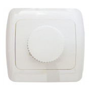 Светорегулятор АСКО-УКРЕМ РВсб-Д-Sq-W поворотный 600 Вт белый мини-фото