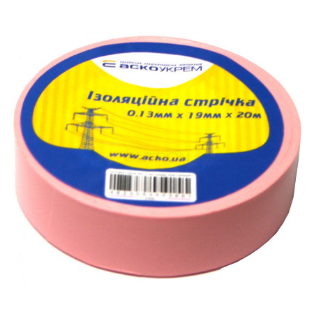 Ізострічка АСКО-УКРЕМ 0,13×19мм/20м рожева (A0150020045) фото