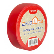 Изолента ECO 0,11мм×18мм/18м красная мини-фото