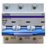 Автоматичний вимикач АСКО-УКРЕМ ВА-2003 3p D 100А міні-фото