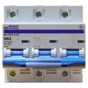 Автоматичний вимикач АСКО-УКРЕМ ВА-2003 3p D 63А міні-фото