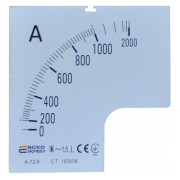 Шкала 1000/5А до амперметра трансформаторного включення АСКО-УКРЕМ A-72-6 (72×72 мм) міні-фото