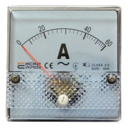 Амперметр АСКО-УКРЕМ A-80 прямого включення 60А (AC) 80×80 мм міні-фото