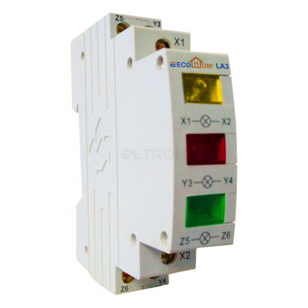 Индикатор АСКО-УКРЕМ ECO LA-3 сигнальный красный-зеленый-желтый (ECO090010004) фото