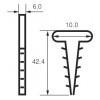 Крепеж «ёлочка» АСКО-УКРЕМ плоский 2×10 мм изображение 2 (габаритные размеры)