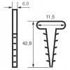 Кріплення «ялинка» АСКО-УКРЕМ плоске 3×11.5 мм зображення 2 (габаритні розміри)