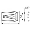 Ізоляційний ковпачок для скруток кабелю АСКО-УКРЕМ P73 (упаковка 100 шт.) зображення 2 (габаритні розміри)